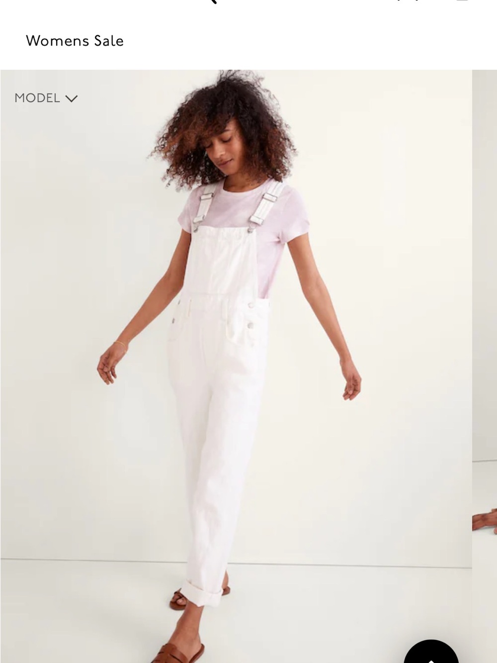 Madewell straight leg White Denim Overalls